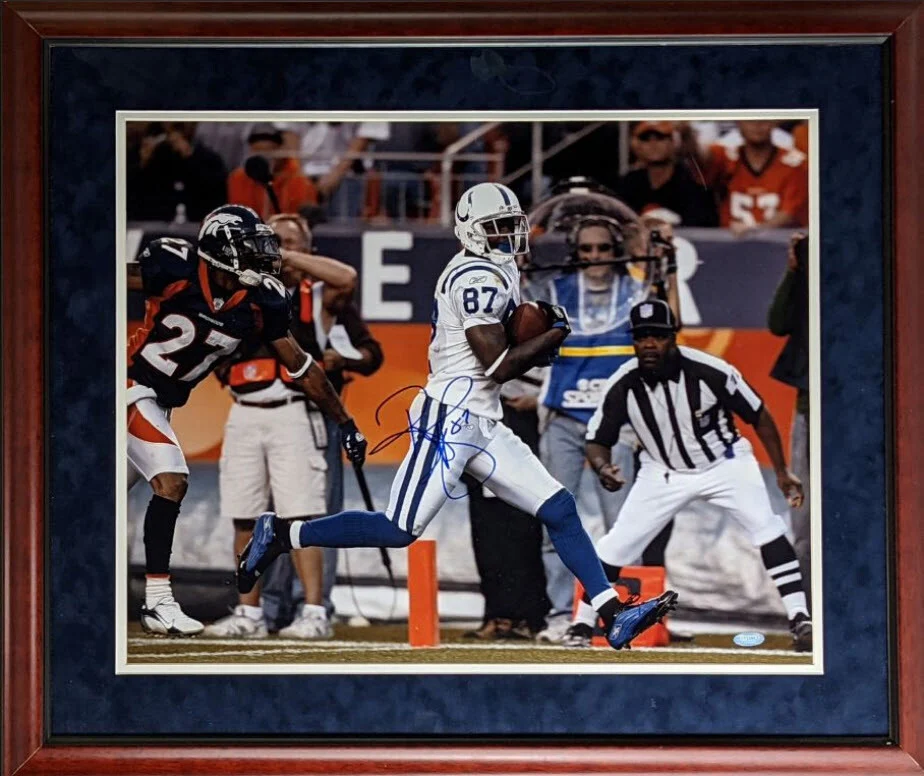 Reggie Wayne Autographed Signed Indianapolis Colts Framed 16×20 Photo (Steiner)