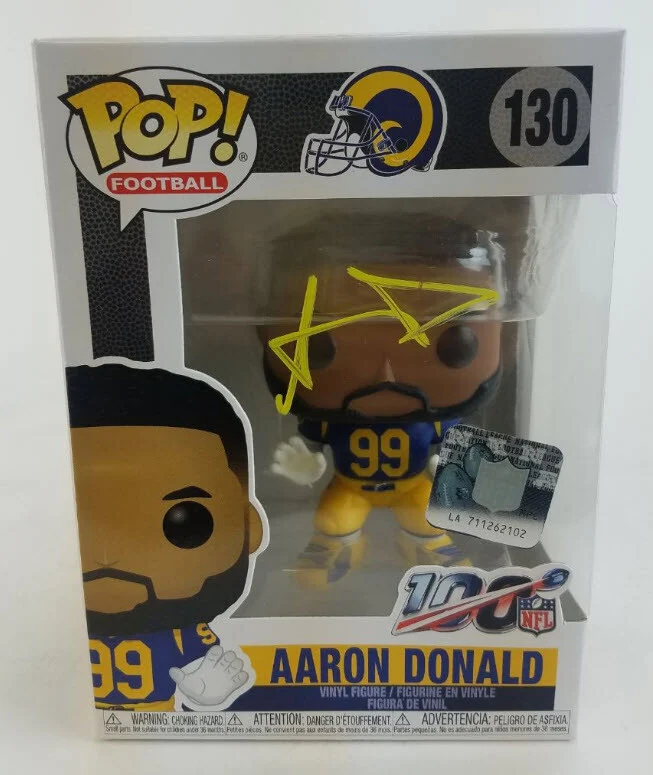 Aaron Donald Autographed Signed Los Angeles Rams Funko Pop Vinyl Figurine (JSA)