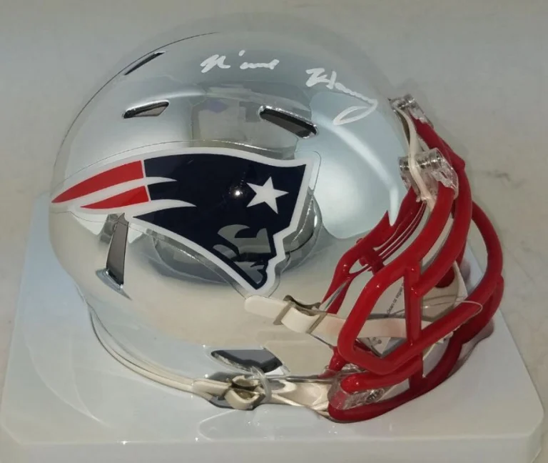 N’Keal Harry Signed Autographed New England Patriots Chrome Mini Helmet Beckett