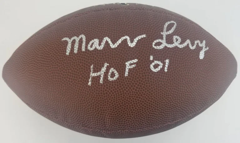 Marv Levy “HOF 01” Signed Autographed Wilson NFL Football (PSA/DNA ITP COA)