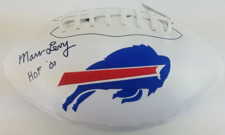 Marv Levy “HOF 01” Autographed Signed Buffalo Bills Logo Football (PSA/DNA ITP)