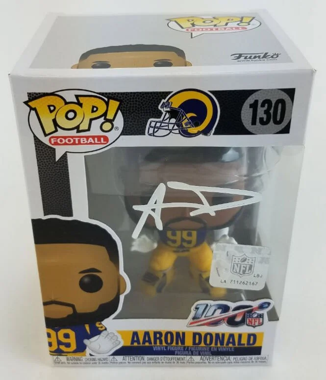 Aaron Donald Autographed Signed Los Angeles Rams Funko Pop Vinyl Figurine (JSA)