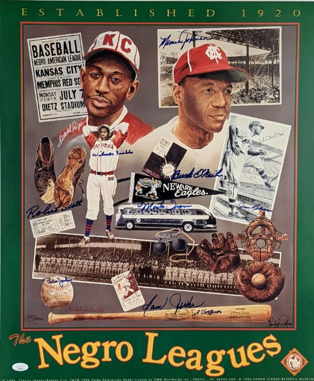 Monte Irvin, Buck O’Neil & More Limited Ed Signed/Auto Negro League Photo JSA