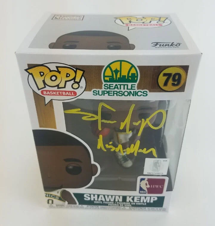 Shawn Kemp “Reign Man” Autographed Signed Funko Pop Vinyl Figurine (JSA Witness)