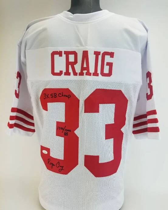 Roger Craig “3x SB Champ” Autographed Signed San Francisco 49ers Jersey JSA