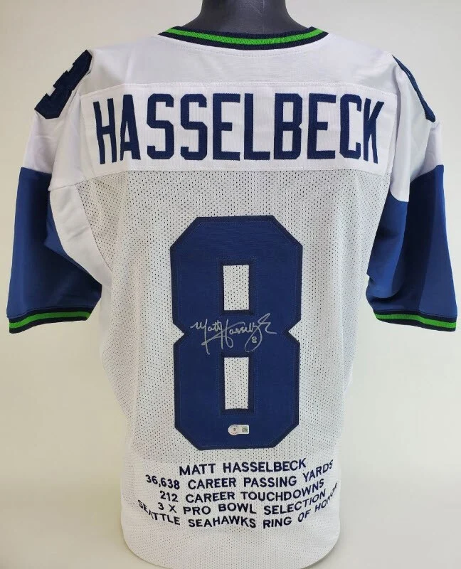 Matt Hasselbeck Autographed Signed Seattle Seahawks Custom Jersey (Beckett) (Photo 1 of 5)