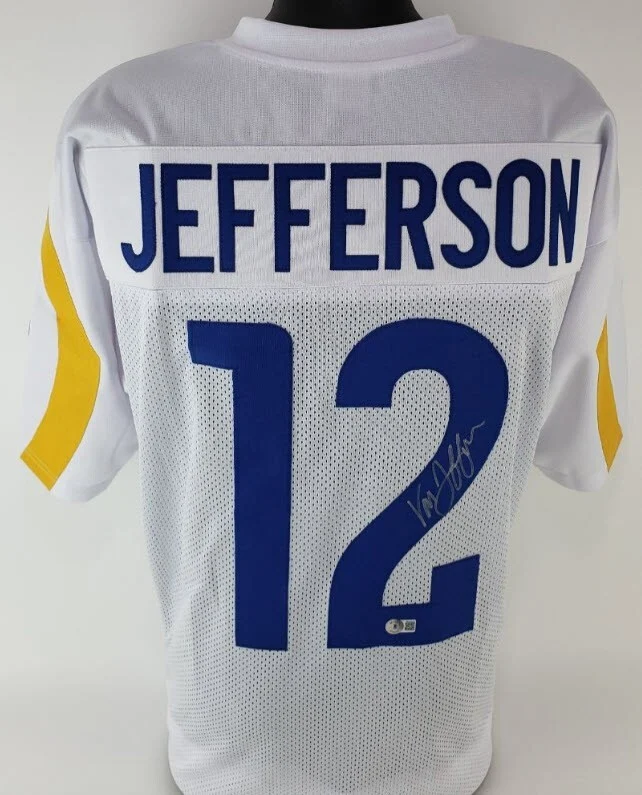 Van Jefferson Autographed Signed Los Angeles Rams Custom Jersey (Beckett)