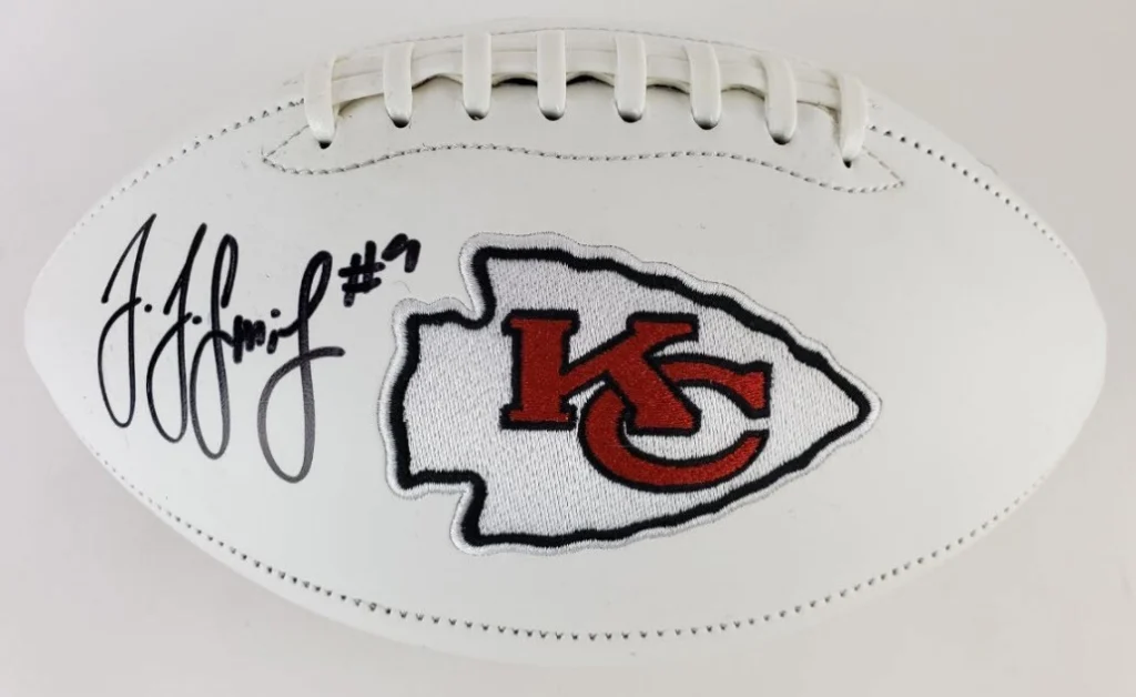 JuJu Smith-Schuster Autographed Signed Kansas City Chiefs Logo Football Beckett