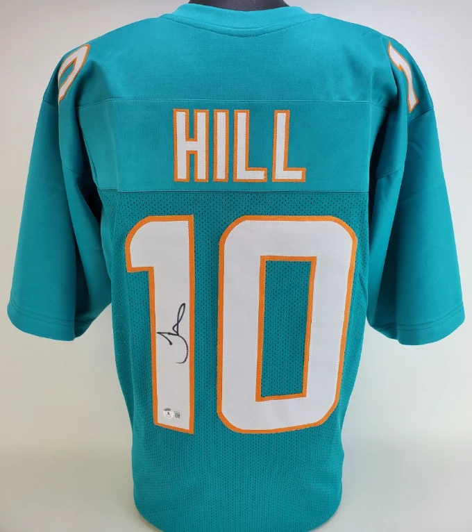 Tyreek Hill Signed Autographed Miami Dolphins Custom Jersey (Beckett) (Photo 1 of 5)