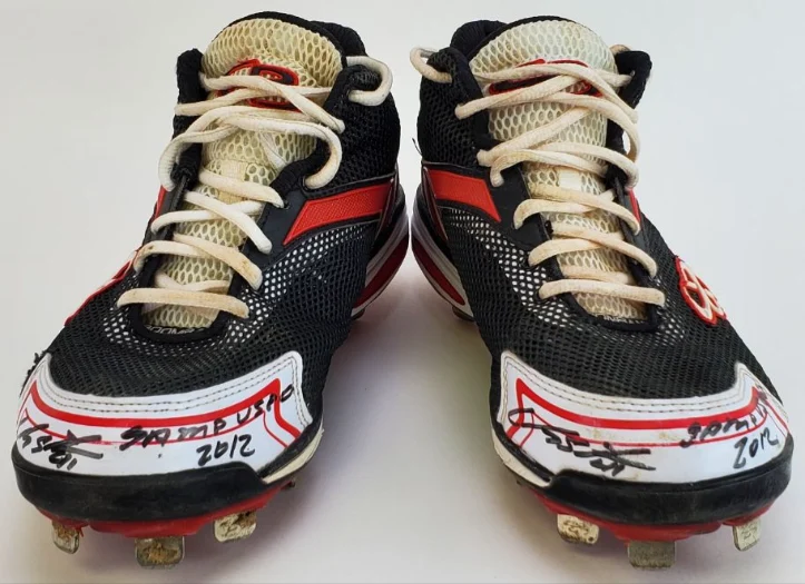 Carlos Santana “Game Used 2012” Signed Autographed Boombah H2R Cleats (HOC)