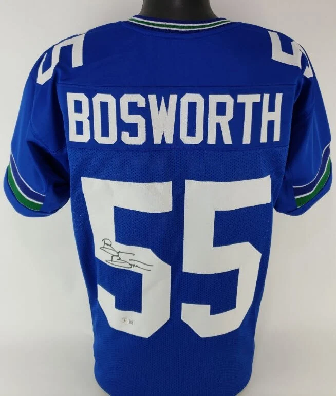Brian Bosworth Signed Autographed Seattle Seahawks Custom Jersey (Beckett) (Photo 1 of 5)