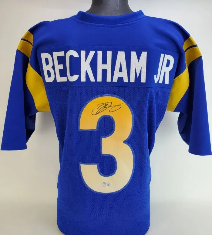 Odell Beckham Jr. Autographed Signed Los Angeles Rams Custom Jersey (Beckett)