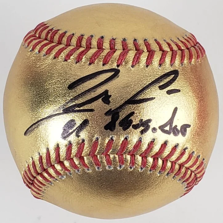 Ronald Acuna Jr. “El Abusador” Signed OML Gold Baseball (JSA Witness & USA SM CO