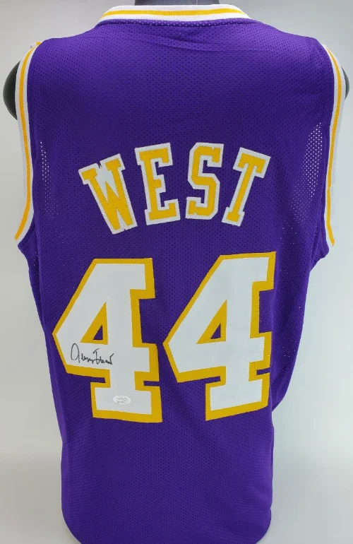 Jerry West Signed Autographed Los Angeles Lakers Custom Jersey (JSA)