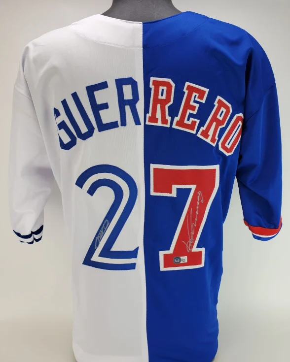 Vladimir Guerrero Jr. & Vladimir Guerrero Sr. Dual Signed Custom MLB Jersey