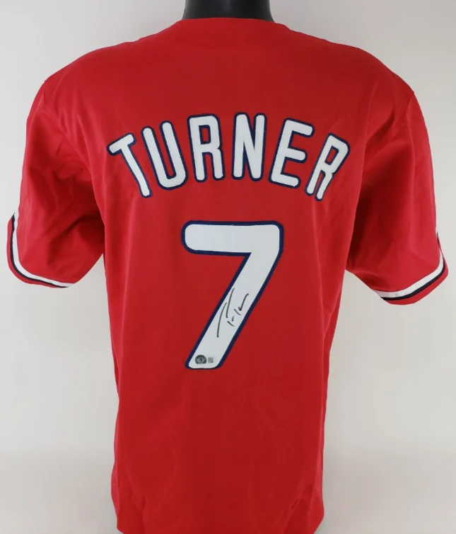 Trea Turner Signed/Autographed Philadelphia Phillies Custom Jersey (Beckett)