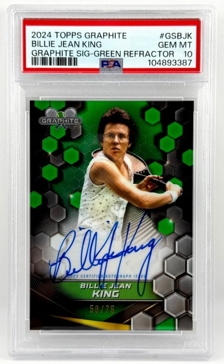 2024 Topps Graphite Billie Jean King Autographed/Signed Gem Mint 10 PSA POP 1