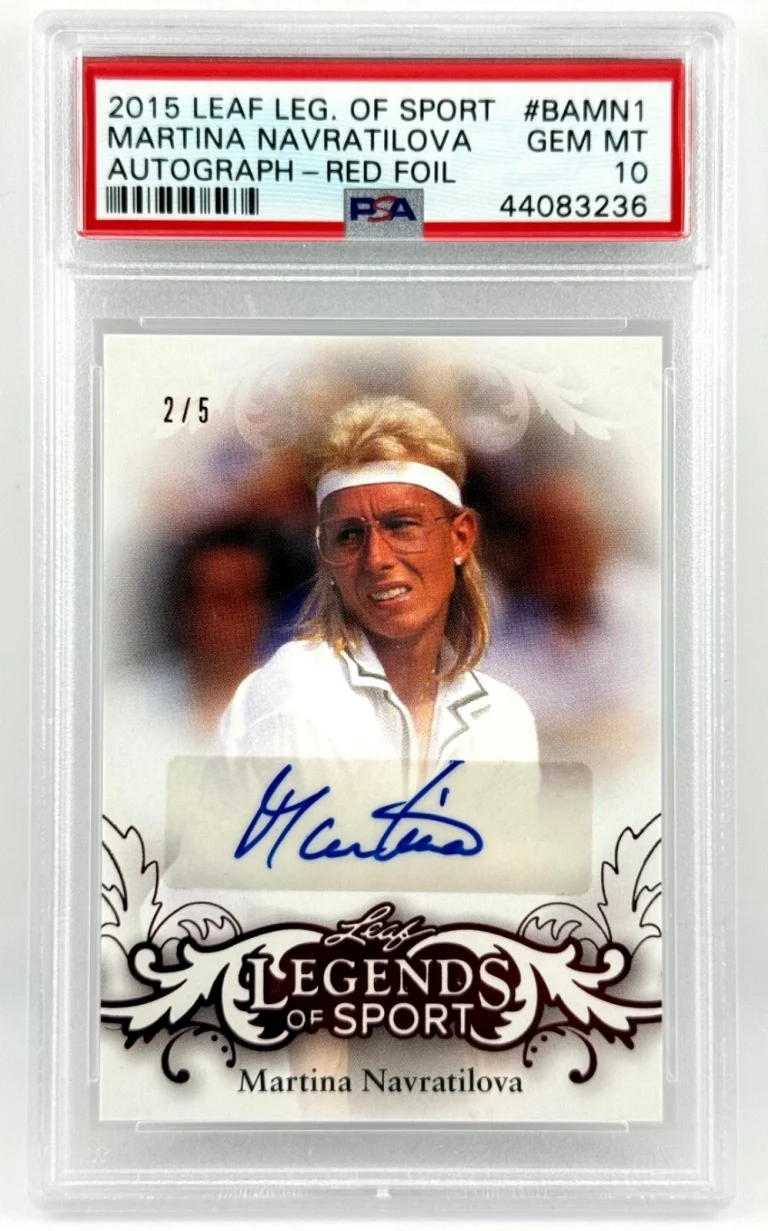 2015 Leaf Legends Martina Navratilova Auto/Signed 2/5 Card Gem Mint 10 PSA