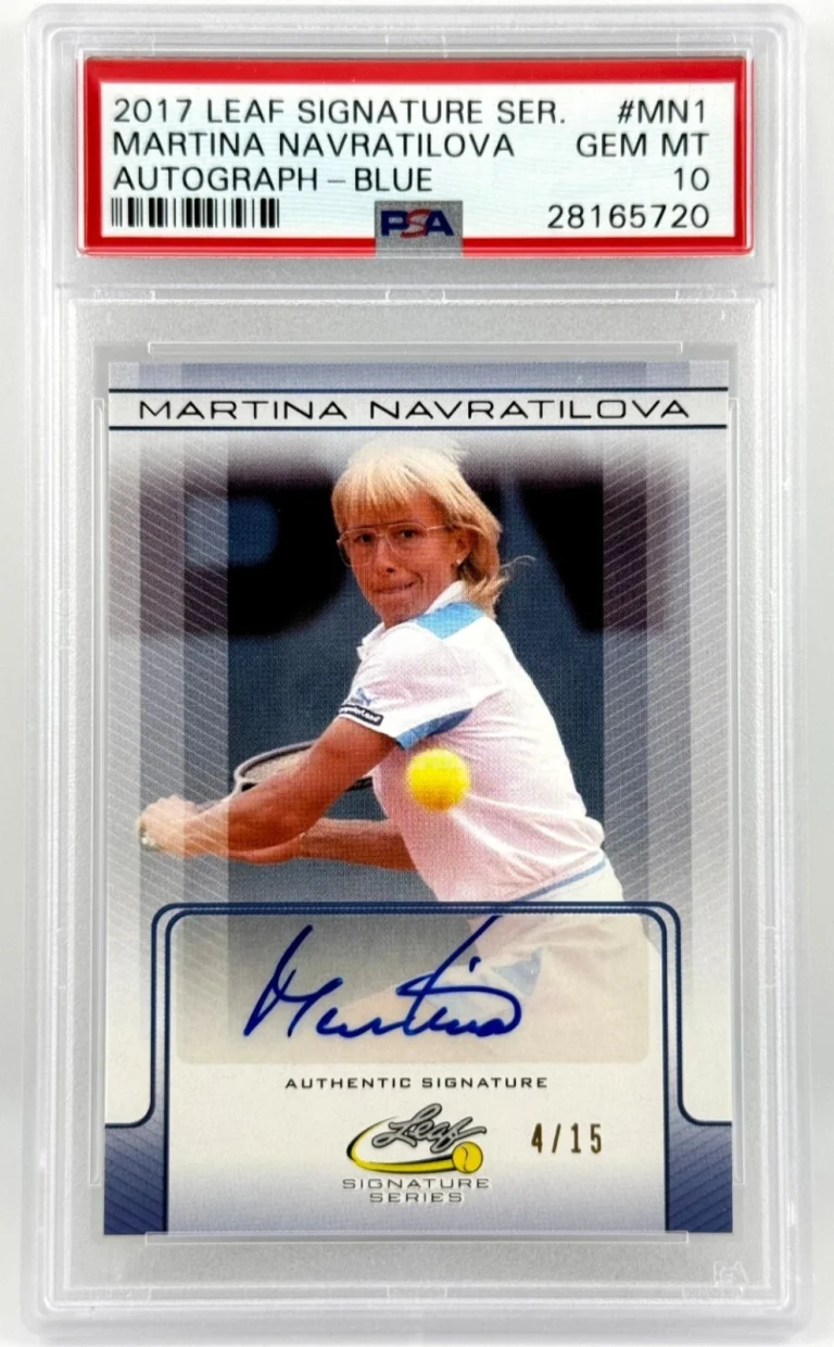 2017 Leaf Signature Martina Navratilova Auto/Signed Card Gem Mint 10 PSA POP 1