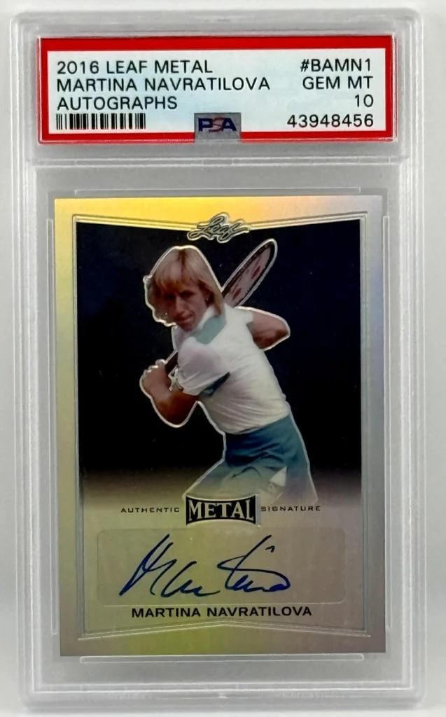 2016 Leaf Metal Martina Narvatilova Auto/Signed Card Gem Mint 10 PSA POP 1