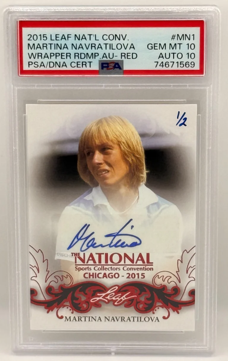 Martina Navratilova Auto/Signed 2015 Leaf National Convention Gem MT 10 Auto 10