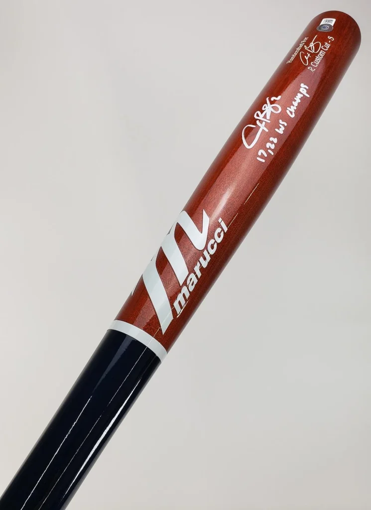 Alex Bregman "17,22 WS Champs" Signed Marucci Game Model Baseball Bat (Beckett) (Photo 1 of 4)