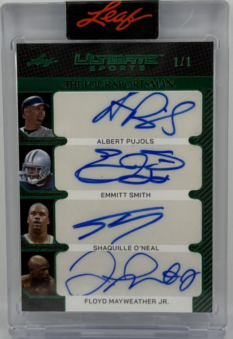 2024 Leaf Ultimate Four Sportsman Shaq Mayweather Emmitt Pujols Auto1/1
