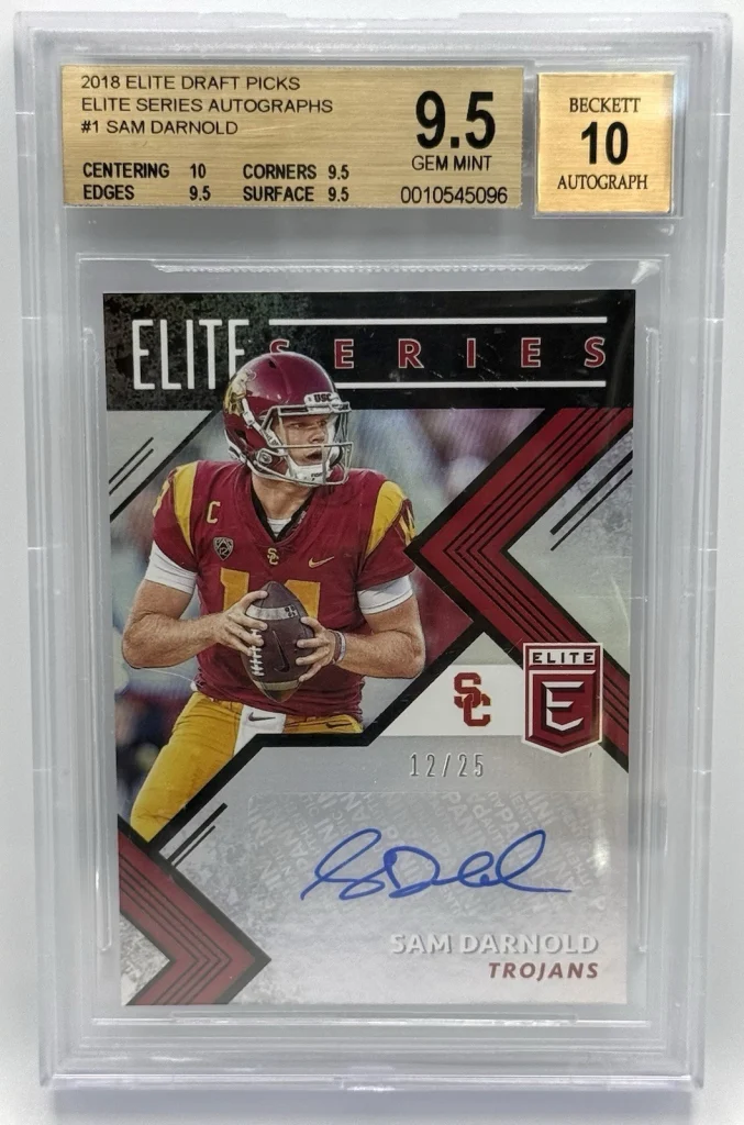 2018 Leaf Metal Draft Armed Dangerous Sam Darnold Signed Card BGS 9.5 Auto 10 (Photo 1 of 2)