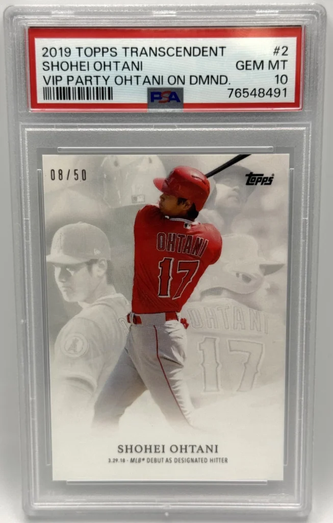 2019 Topps Transcendent Shohei Ohtani VIP Party Ohtani On Dmnd Gem Mt 10 PSA
