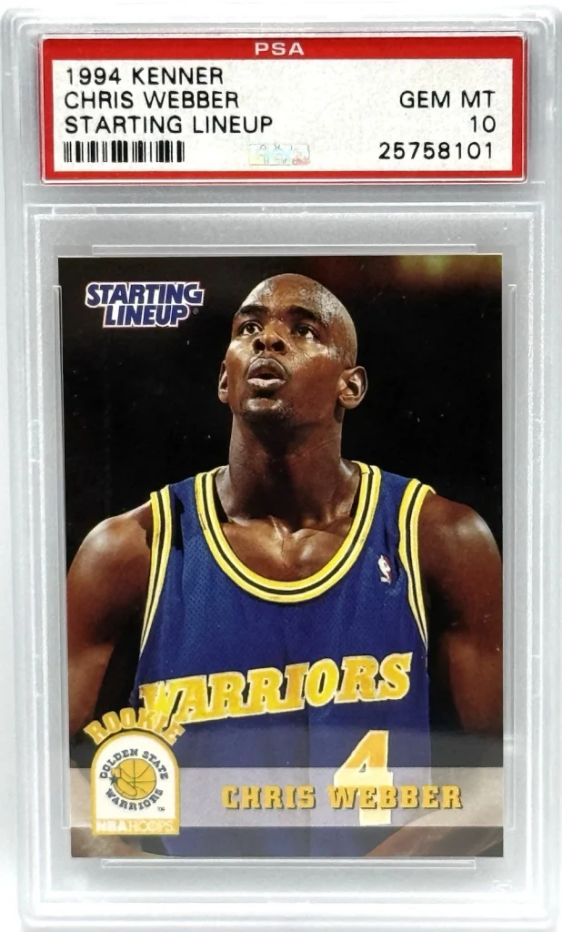 1994 Kenner Chris Webber Starting Lineup Rookie Card Gem Mt 10 PSA POP 8 (Photo 1 of 2)