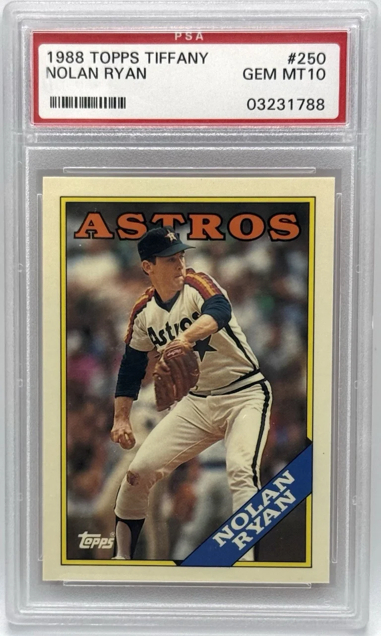 1988 Nolan Ryan Topps Tiffany Baseball Card #250 Houston Astros PSA GEM MINT 10