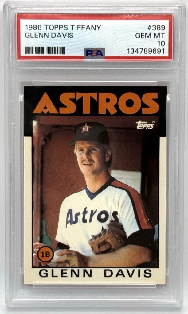 1986 Glenn Davis Topps Tiffany Baseball Card #389 Houston Astros PSA 10 GEM MINT (Photo 1 of 2)