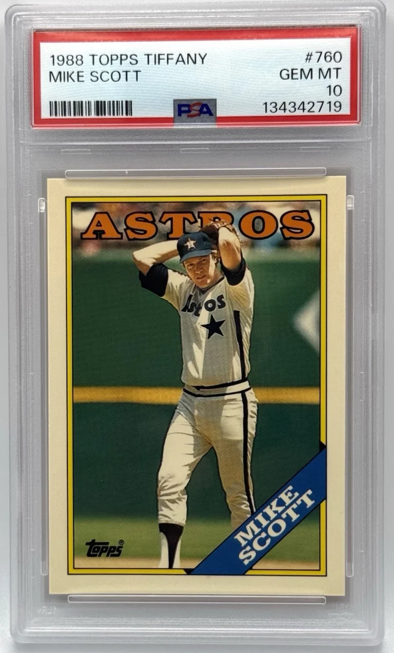 1988 Mike Scott Topps Tiffany Baseball Card #760 Houston Astros PSA 10 GEM MINT