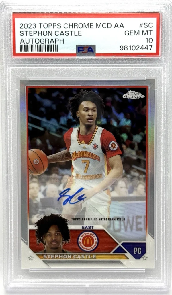 2023 Topps Chrome McD AA Stephon Castle RC Auto #CA-SC UConn Spurs PSA 10 GEM MT (Photo 1 of 2)
