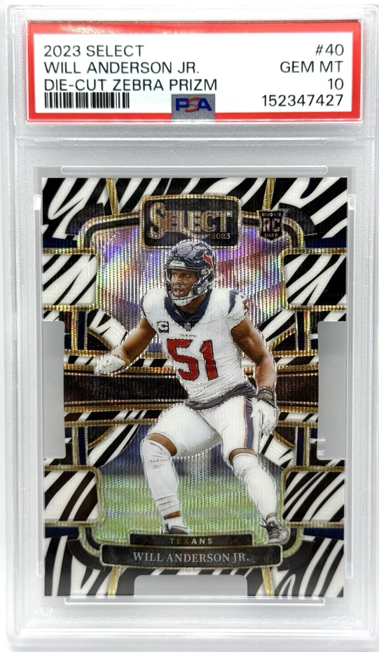 2023 Select Will Anderson Jr Die Cut Zebra Prizm #40 Texans RC PSA 10