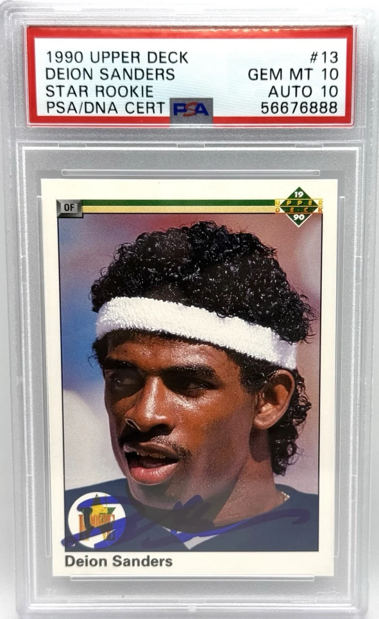 1990 Upper Deck Deion Sanders Star Rookie #13 Yankees PSA DNA 10 Auto 10