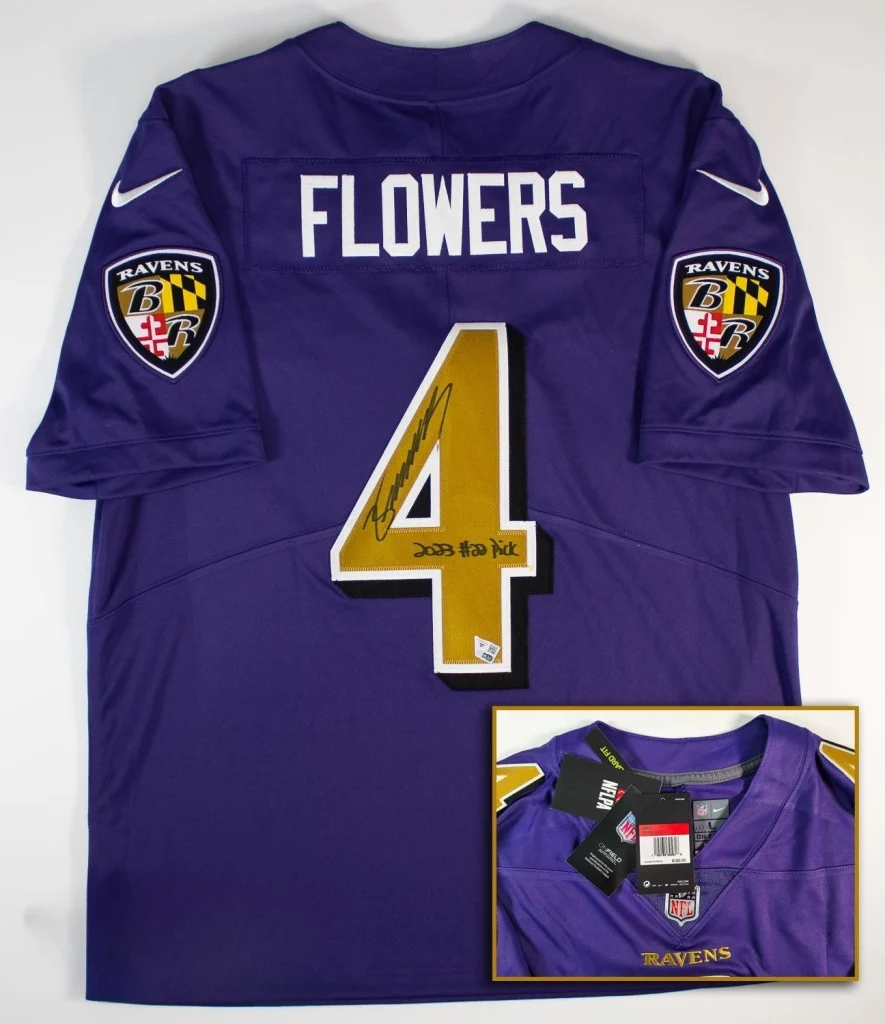 Zay Flowers Autographed/Signed Baltimore Ravens Nike Jersey COA (Photo 1 of 5)