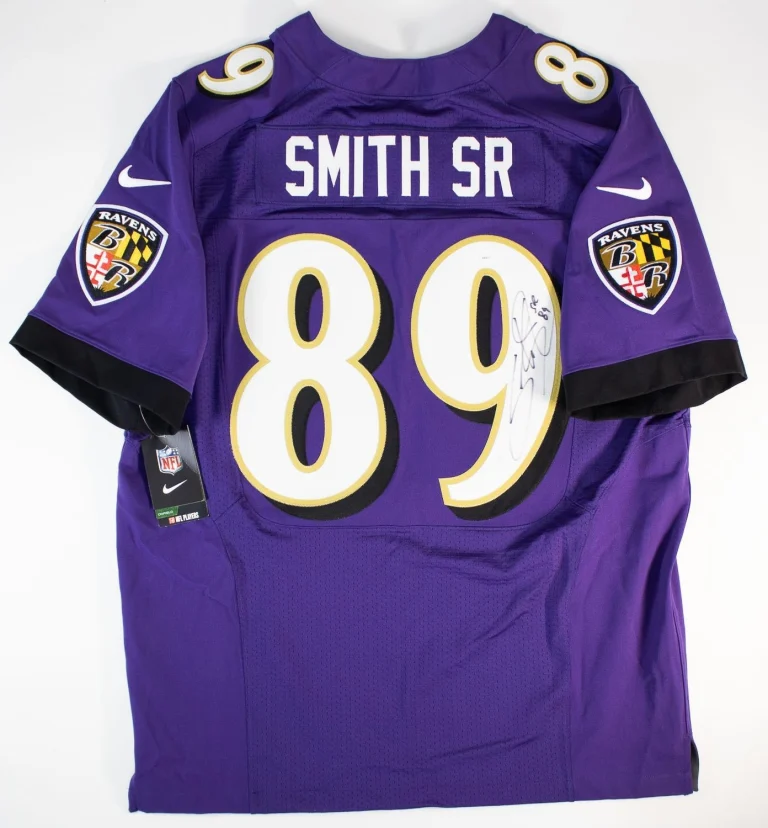 Steve Smith Sr Autographed/Signed Baltimore Ravens Nike Elite Jersey JSA