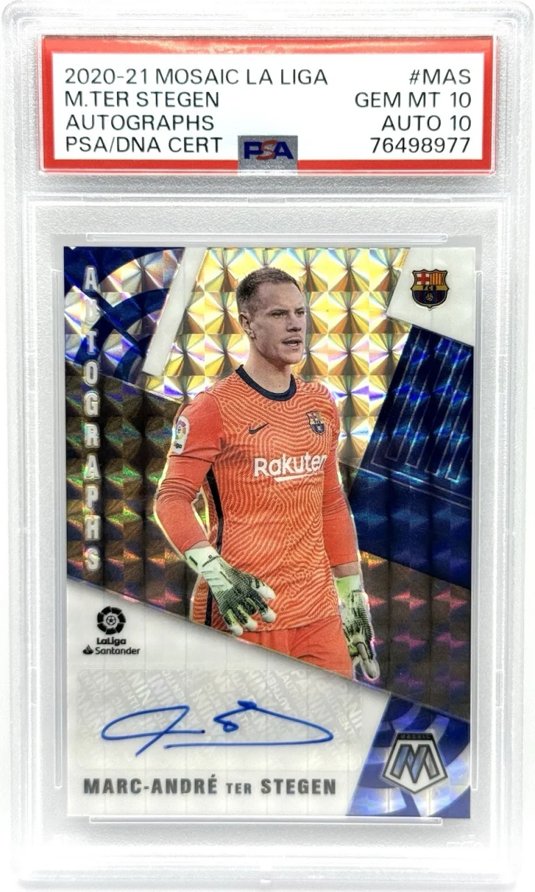 Marc-Andre Ter Stegen Signed/Auto Panini Mosaic La Liga Gem MT 10 Auto 10 POP 1