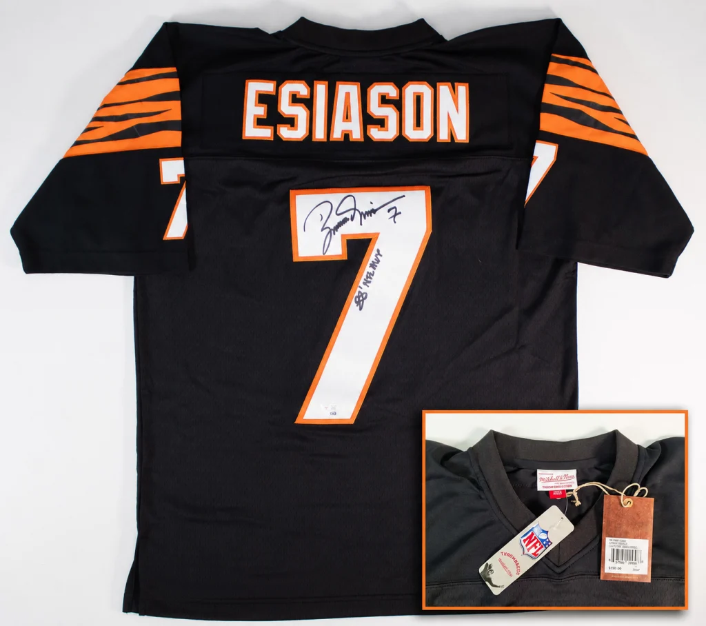Boomer Esiason Signed/Autographed Cincinnati Bengals Mitchell & Ness Jersey