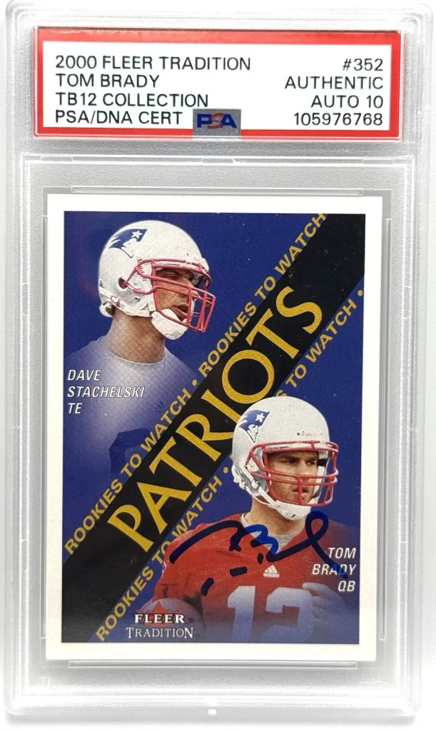 Tom Brady Autograph/Signed 2000 Fleer Tradition RC On-Card Auto 10 PSA LOW POP (Photo 1 of 2)