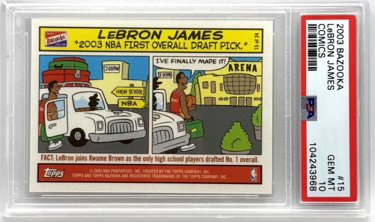 LeBron James 2003 Topps Bazooka Comics RC #15 PSA 10 GEM MINT