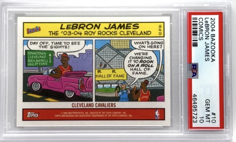 LeBron James 2004 Topps Bazooka Comics #10 PSA 10 GEM MT Cavaliers