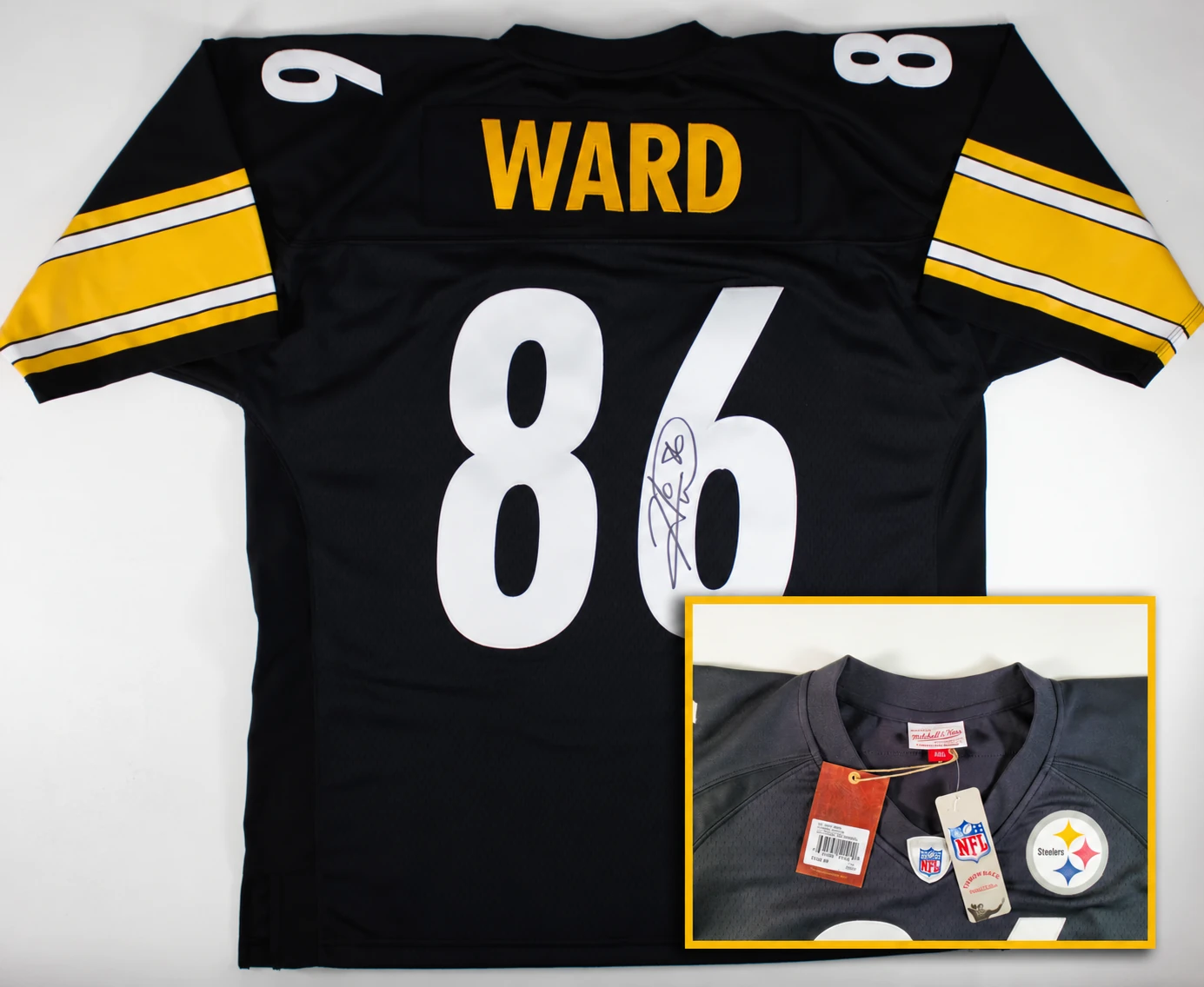 Hines Ward Signed Steelers Mitchell & Ness 2005 Legacy Jersey XL Beckett Witness